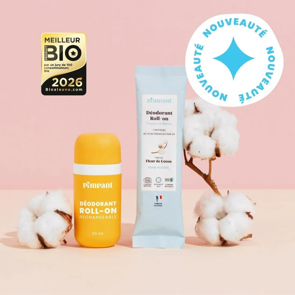 Refillable Roll-On Deodorant Kit - Cotton Flower