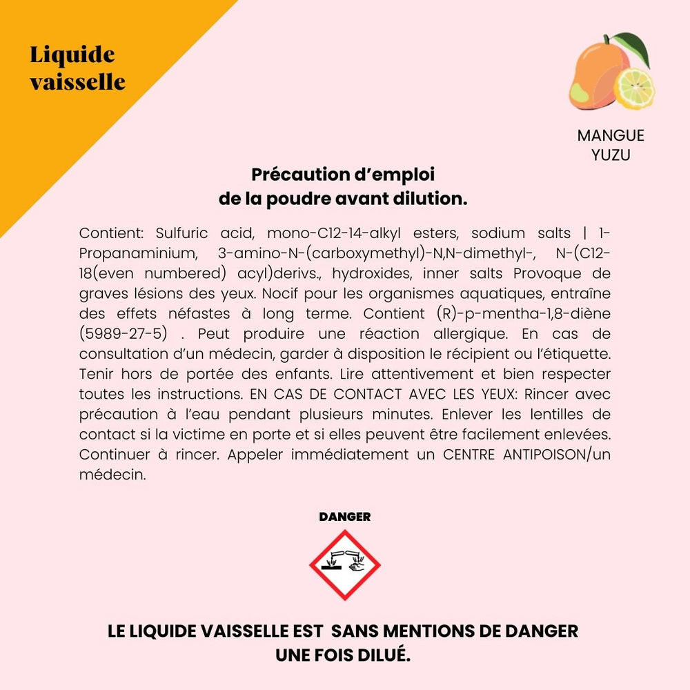 Mango & Yuzu Washing-Up Liquid Refill (x1)