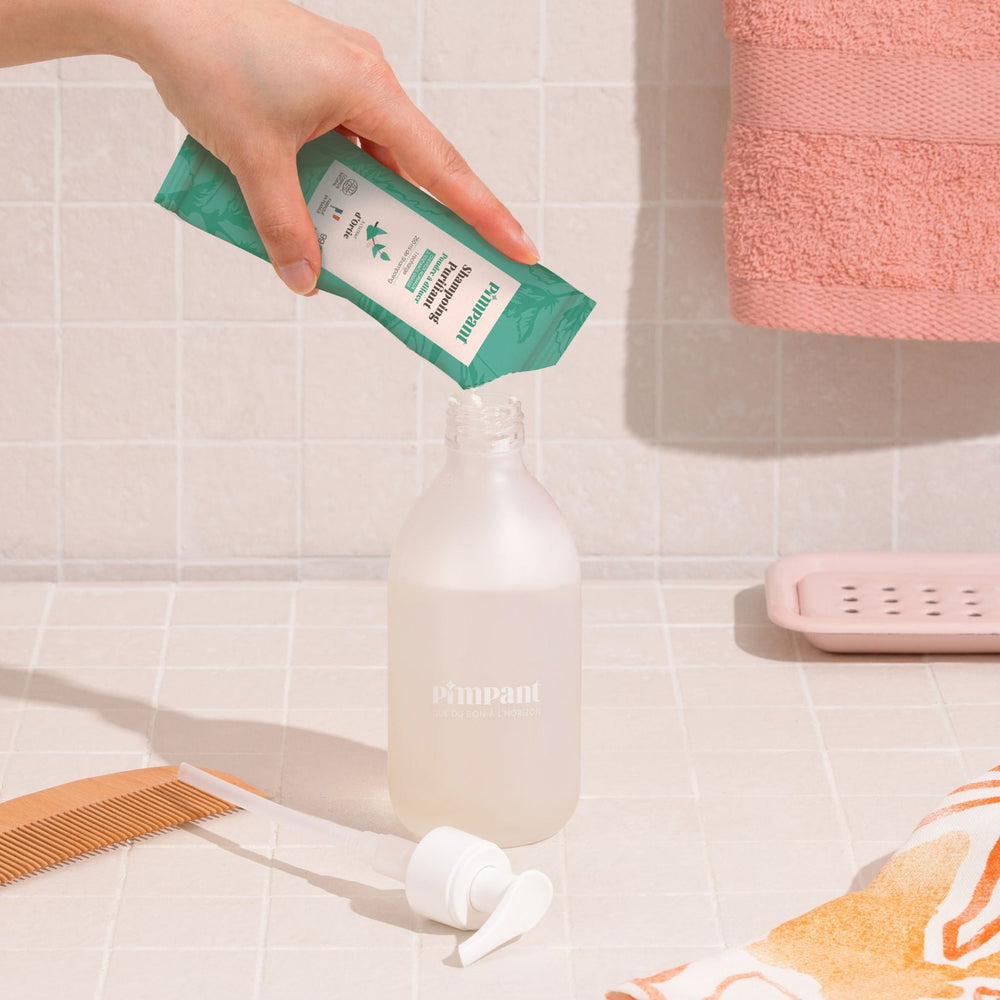 refillable purifying shampoo for oily hair